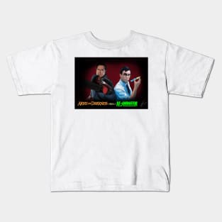 Autistic Artist creates Army of Darkness Vs Re-Animator: Featuring Bruce Campbell and Jeffrey Combs Kids T-Shirt